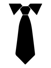 simple illustration of a tie shape in vector, vector tie silhouette illustration
