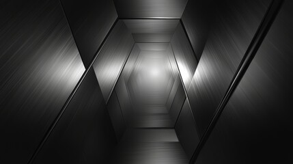 Wall Mural - a black and white photo of a hallway