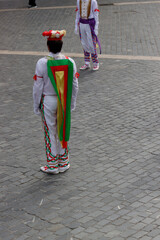 Wall Mural - Basque folk dance outdoor festival