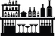 © MDHABIBUR - Vector silhouette of a Bartender