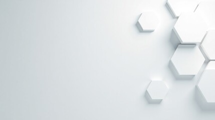 Wall Mural - Abstract White Hexagon Pattern Background Design for Modern Presentations