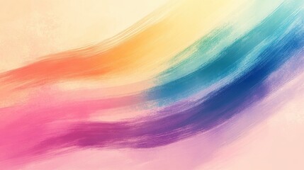 Wall Mural - pride month concept, colorful abstract background with brush strokes in soft pastel shades for creat