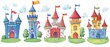 © Jos - Vibrant Medieval Castle Doodles for Creative Projects - Six Colorful Illustrations to Enhance Designs and Imagery