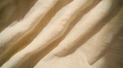 Fototapete - Soft, textured fabric with gentle folds and warm beige tones, ideal for various design projects