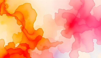 Leinwandbilder - A vibrant watercolor texture where warm and cool tones blend and collide, creating a dynamic representation of energy and passion through fluid, expressive hues