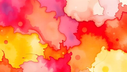 Aufkleber - A vibrant watercolor texture where warm and cool tones blend and collide, creating a dynamic representation of energy and passion through fluid, expressive hues