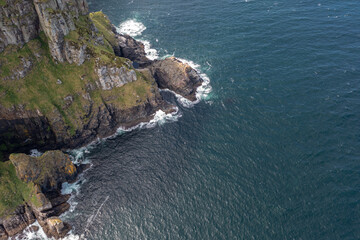 Poster - Aerial view of the cliffs of Horn Head at the wild atlantic way in Donegal - Ireland.