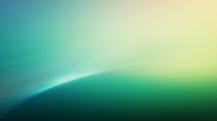 Poster - Elegant abstract digital artwork featuring a smooth gradient color transition from dark green to light blue with a slightly grainy texture. The gradient flows diagonally from the top left to the botto