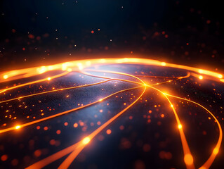 Wall Mural - abstract glowing light patterns create a mesmerizing visual effect, representing energy and innovati