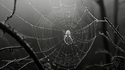 Halloween spiderweb ai generated background
