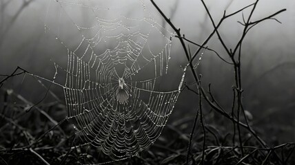Halloween spiderweb ai generated background