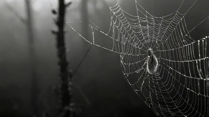 Halloween spiderweb ai generated background