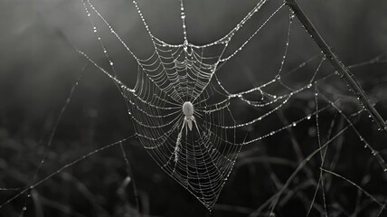 Halloween spiderweb ai generated background