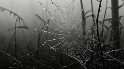 Halloween spiderweb ai generated background