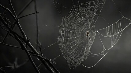Halloween spiderweb ai generated background