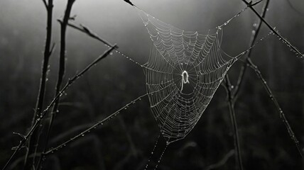 Halloween spiderweb ai generated background