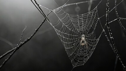 Halloween spiderweb ai generated background