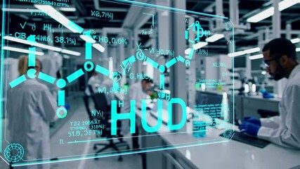 Leinwandbilder - Scientists conduct research in a modern laboratory with advanced technology and equipment for innovative discoveries