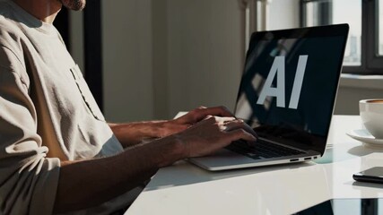 Poster - Exploring artificial intelligence while enjoying coffee in a modern workspace