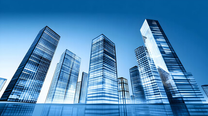 Wall Mural - Modern Cityscape 3D Illustration