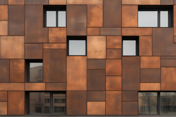 Sticker - Copper Facade Building Exterior Illustration