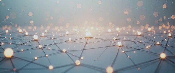 A computer generated image of a network of lights. The image is a representation of the interconnectedness of the internet and the vast amount of information that is shared