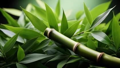 Poster - green bamboo forest