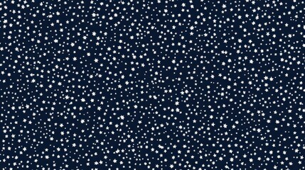 Wall Mural - A seamless pattern of tiny white stars on a navy blue background, cute and dreamy.