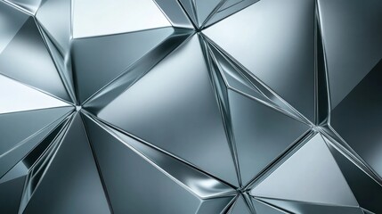 Abstract Metallic Triangular Geometric Pattern Design