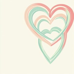 Aufkleber - A soft vector background featuring multiple hearts in varying sizes and shades of pink and red, ideal for love and affection themes.

