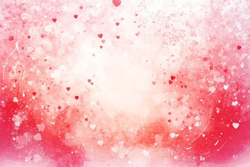 Fototapete - A soft vector background featuring multiple hearts in varying sizes and shades of pink and red, ideal for love and affection themes.

