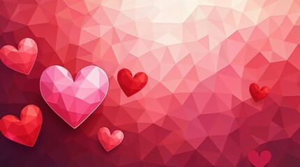 Wall Mural - Valentine's day love wallpaper with heart patterns colorful background digital art romantic atmosphere