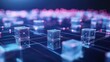 © Hansa & Party - Advanced Cyber System with AI-Driven Global Information Management in a Digital Landscape Featuring Neon Cubes and Interconnected Data Points