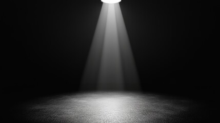 Aufkleber - Creating an ethereal atmosphere with a single beam of light in a darkened space during an intimate performance setting