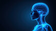 © Tameem - VNS - Vagus Nerve Stimulation with highlighted brain and nervous system activity.