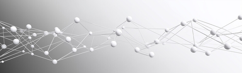 Leinwandbilder - Network of interconnected nodes forming complex structure