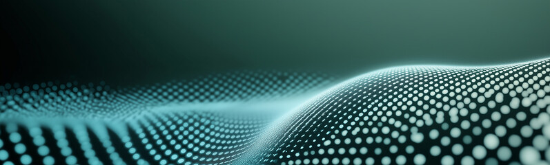 Abstract particles wave is flowing in cyberspace