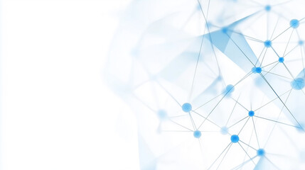 Fototapete - Abstract network connections expanding in white space background