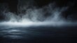 © YONG - Abstract black background with fog and mist for product presentation, dark gray floor, empty space, smoke