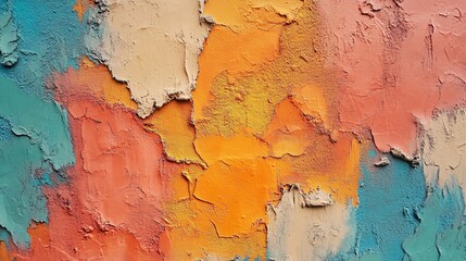 Poster - Vibrant brushstrokes and texture in abstract oil painting backdrop