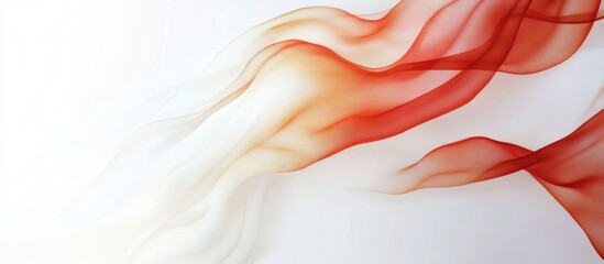 Sticker - Abstract Wavy Background in Soft White and Coral Tones Ideal for Text Placement and Graphic Design Projects