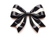 © kenkuza - Black and white bow isolated on a white background
