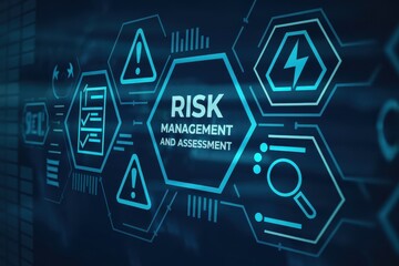 Wall Mural - Risk Management and Assessment: A Digital Interface