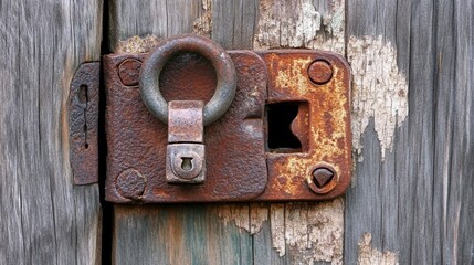 Wall Mural - 2d illustration safety concept: closed padlock on digital background