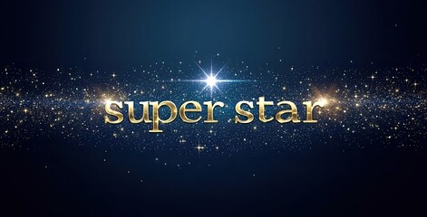 Wall Mural - Editable text effect - Superstar theme