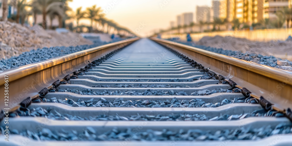 Rail Track Rench Photo Stock Construction site of a mass rail transit line in progress ...