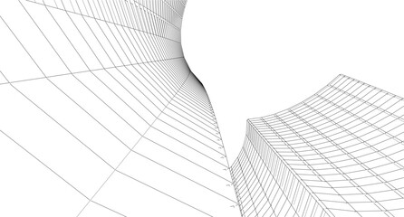 Wall Mural - architectural buildings vector 3d rendering