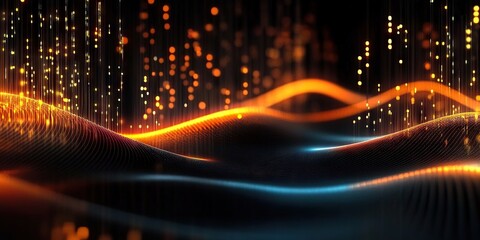 Wall Mural - digital background perfect for tech processes, neural networks, artificial intelligence, data transf