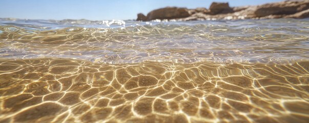 Sticker - Close-up of rippling water surface creating mesmerizing organic patterns