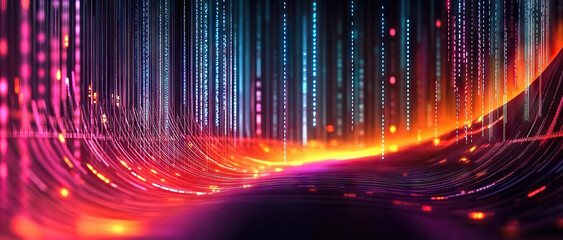 Wall Mural - digital background perfect for tech processes, neural networks, artificial intelligence, data transf